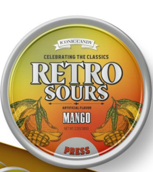 Iconic Retro Sours Mango Tin 8ct